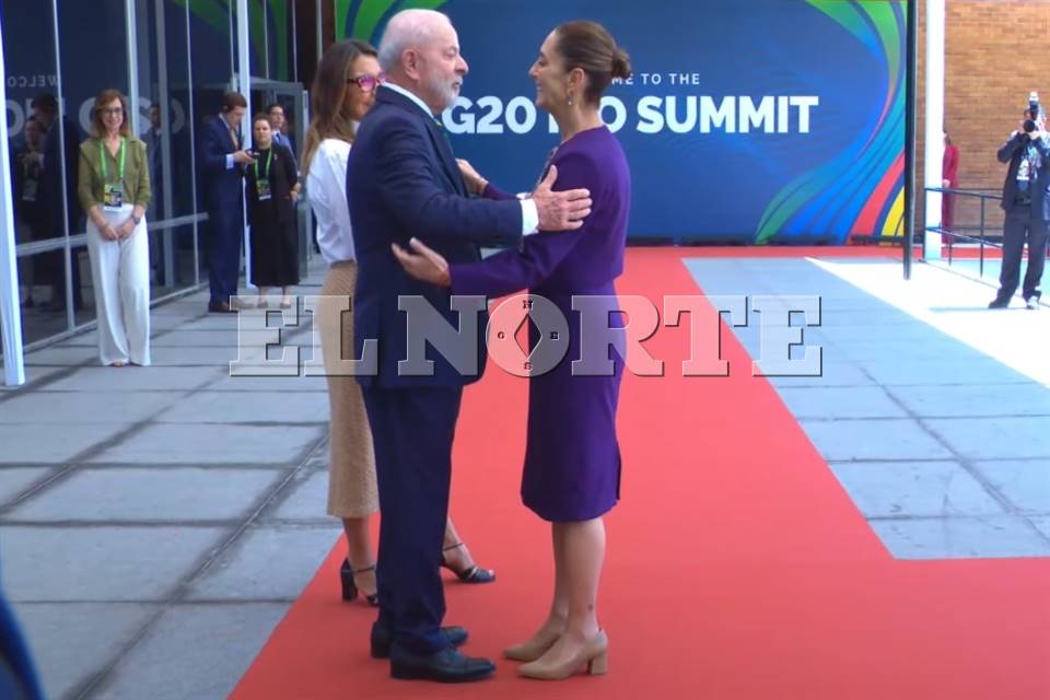 Arriba Sheinbaum a Cumbre de G20; la recibe Lula