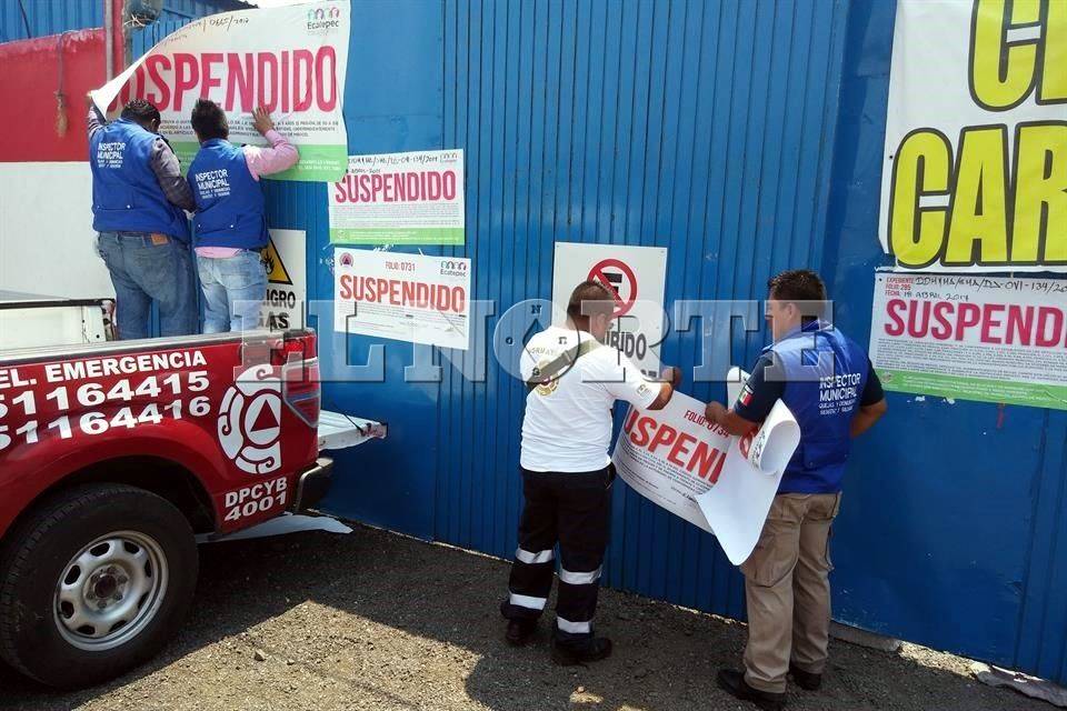 Suspenden tres gaseras en Ecatepec